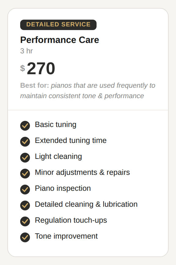 piano_pricing_table PERFORMANCE CARE